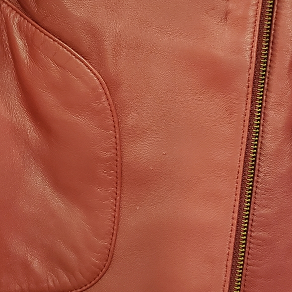 Harley-Davidson Red Leather Jacket Womens Size M-L 120th Anniversary Biker - Picture 7 of 9